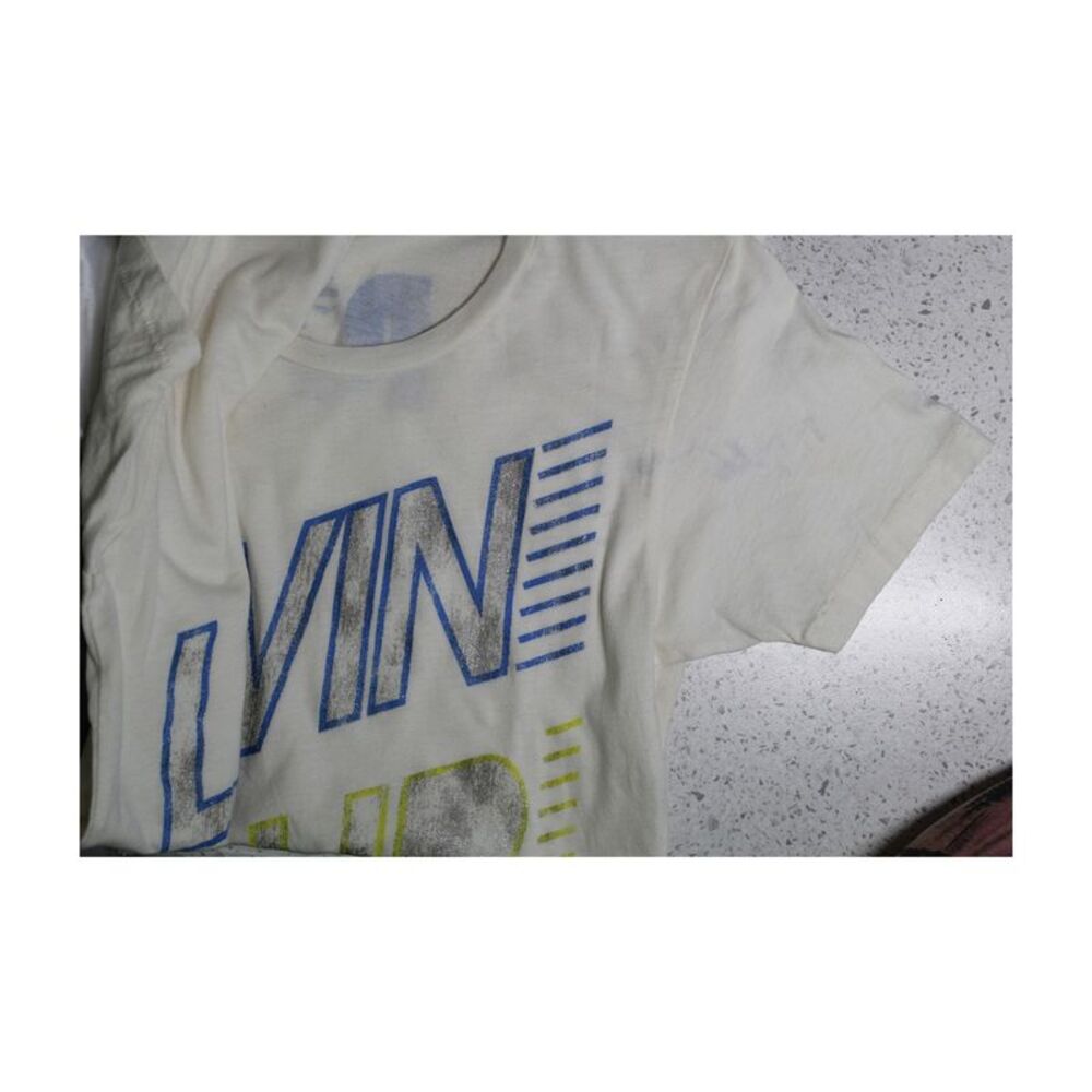Rebel Yell Womens Livin It Up Graphic T-Shirt, Off-White, XS, DM - Picture 3 of 4